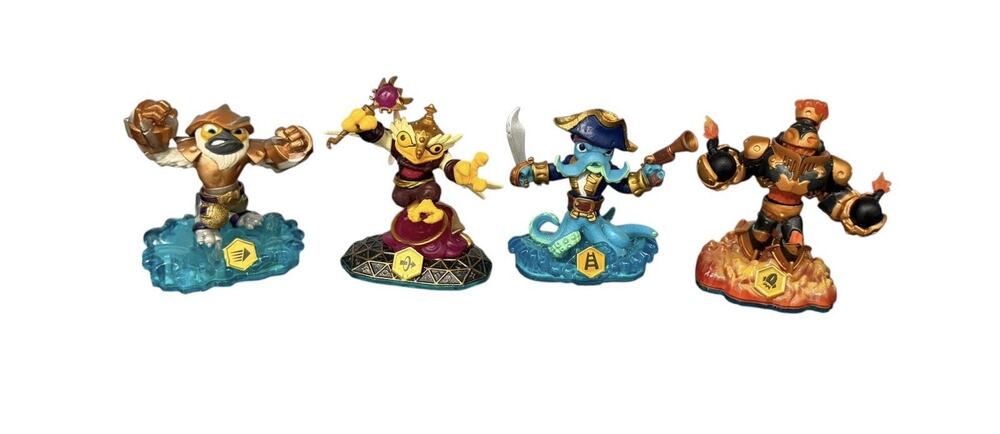 Skylanders Swap Force Figures: Grilla Drilla Hoot Loop Wash Buckler Blast Zone